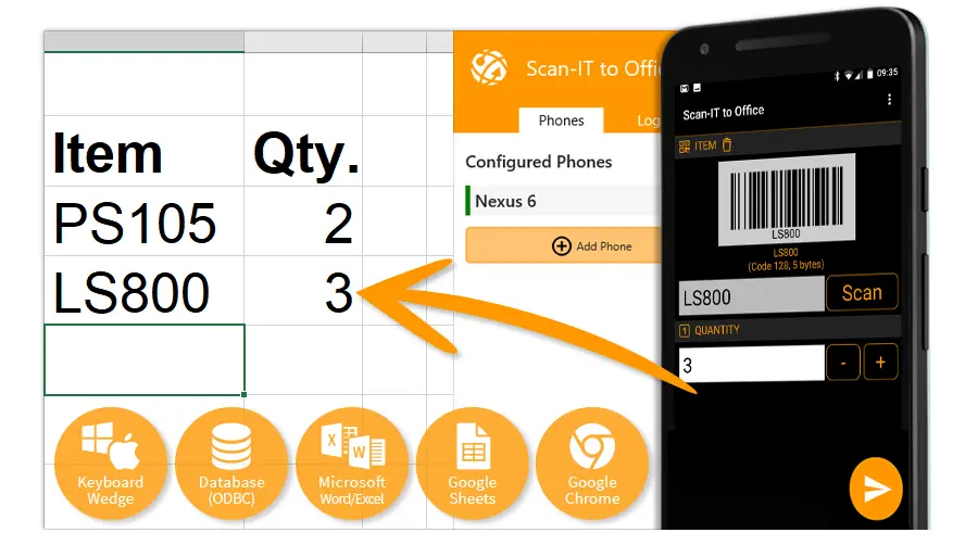 Mobile Data Collection Remote Barcode NFC Scanner Scan IT To Office