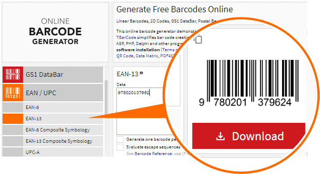 Create free barcodes online