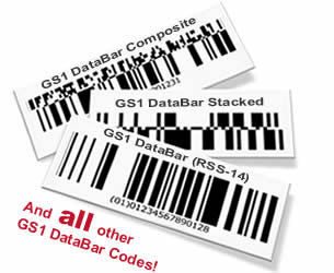 GS1 DataBar - Bar Code Generator Software
